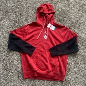 NWT Air Jordan Men's Large Crimson Red Long Sleeve Sweater